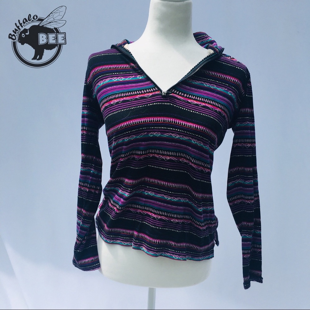 Chaps sport pull over stripped athletic top